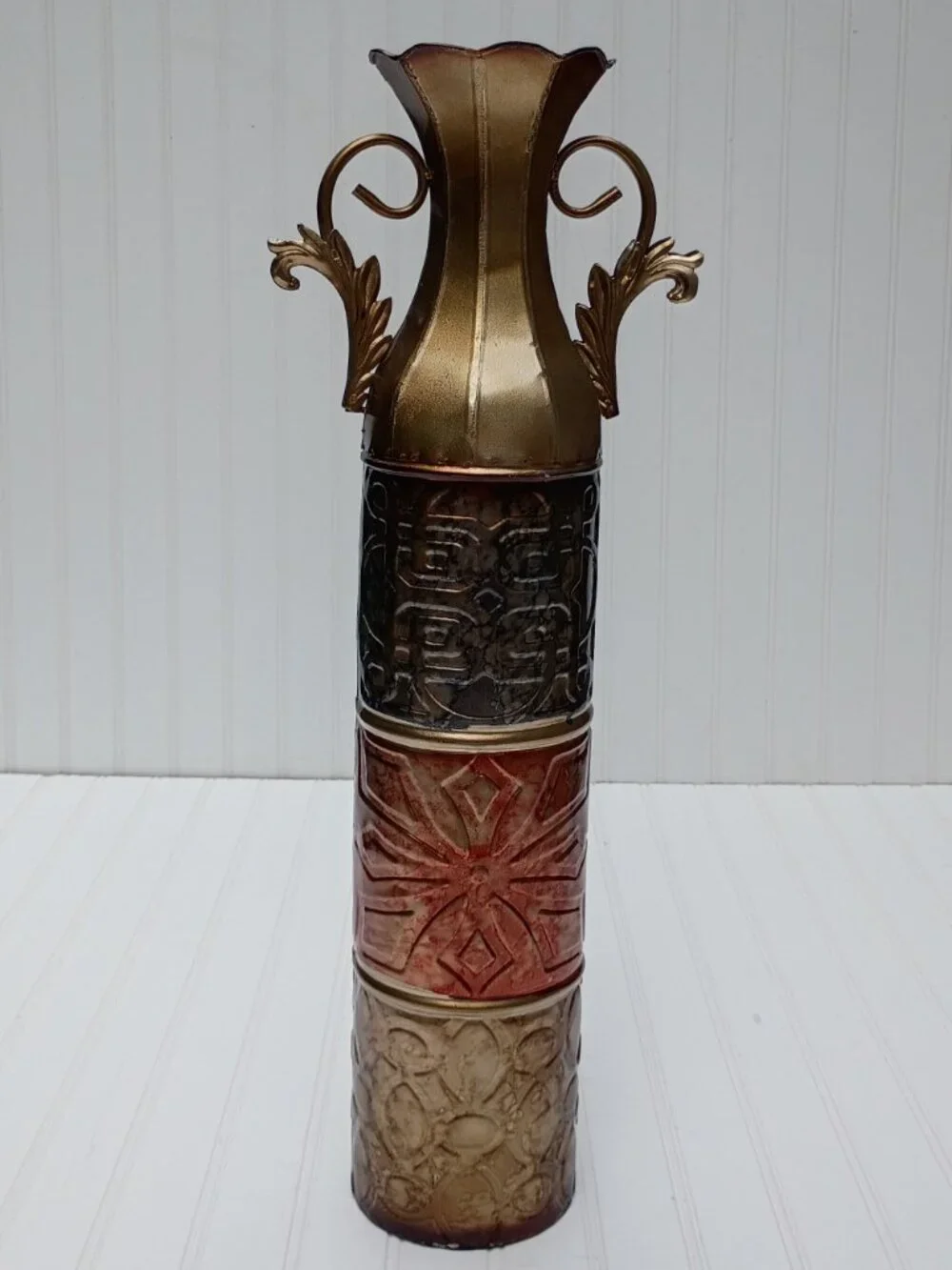 Tall Metal Floor Vase 23